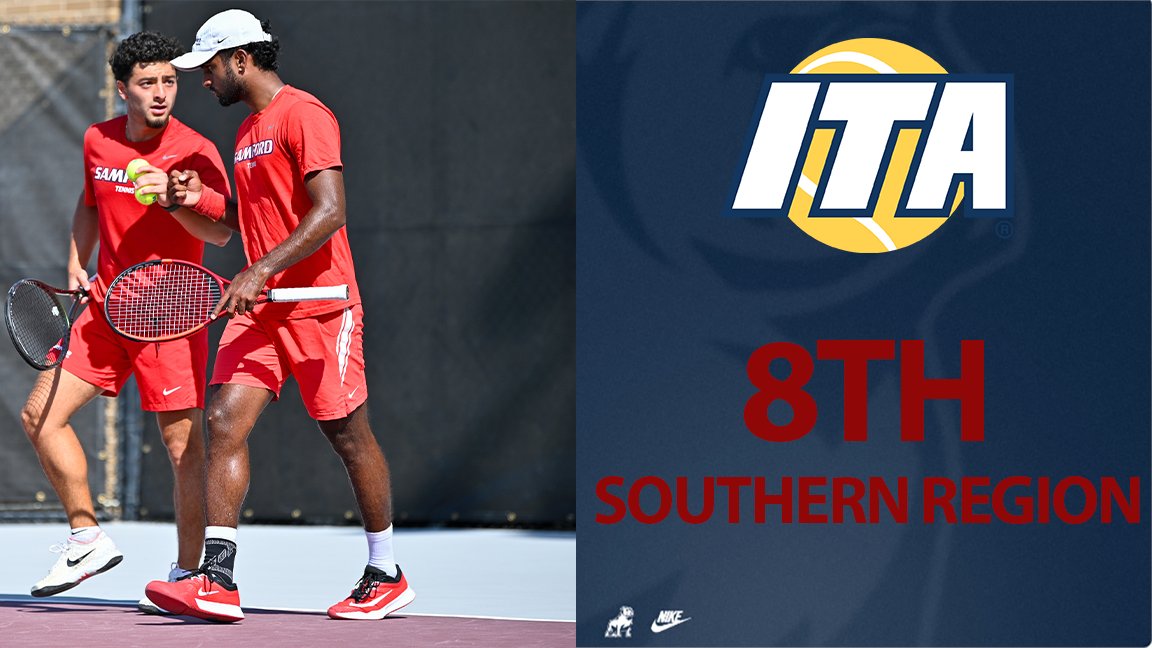 🚨ITA RANKINGS🚨

The Bulldogs are ranked 8th, Mohandoss 16th in ITA Southern Region!

📰: tinyurl.com/9vv3ppbn

#AllForSAMford