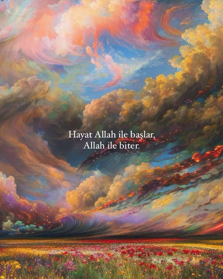 Hayat Allah ile başlar,
Allah ile biter.