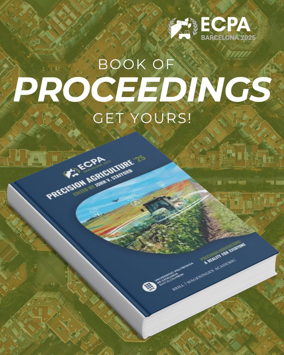 📘 The ECPA 2025 Proceedings are now available! 1000+ pages of peer-reviewed work.
 🛒 brill.com/title/71932 (code: 71856)
 #ECPA2025 #ScientificLegacy #AgScience
