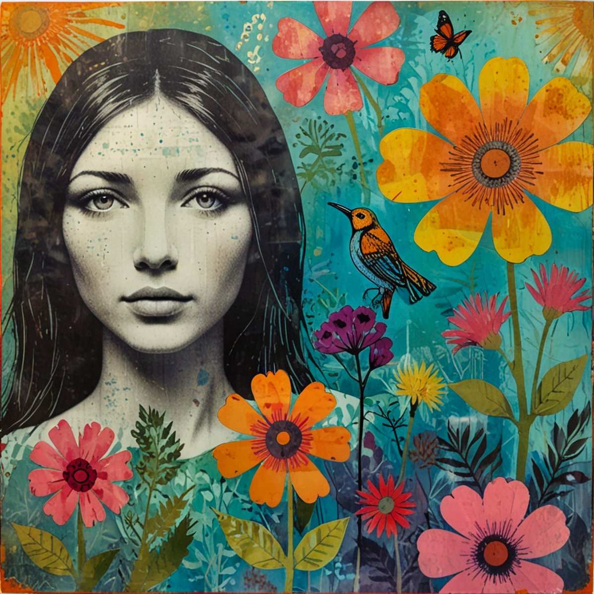 GM☀️,

"Garden of Her Soul"

A lush, layered piece where blooms mirror the depth and beauty of the feminine spirit.

#ILoveGelliPrints