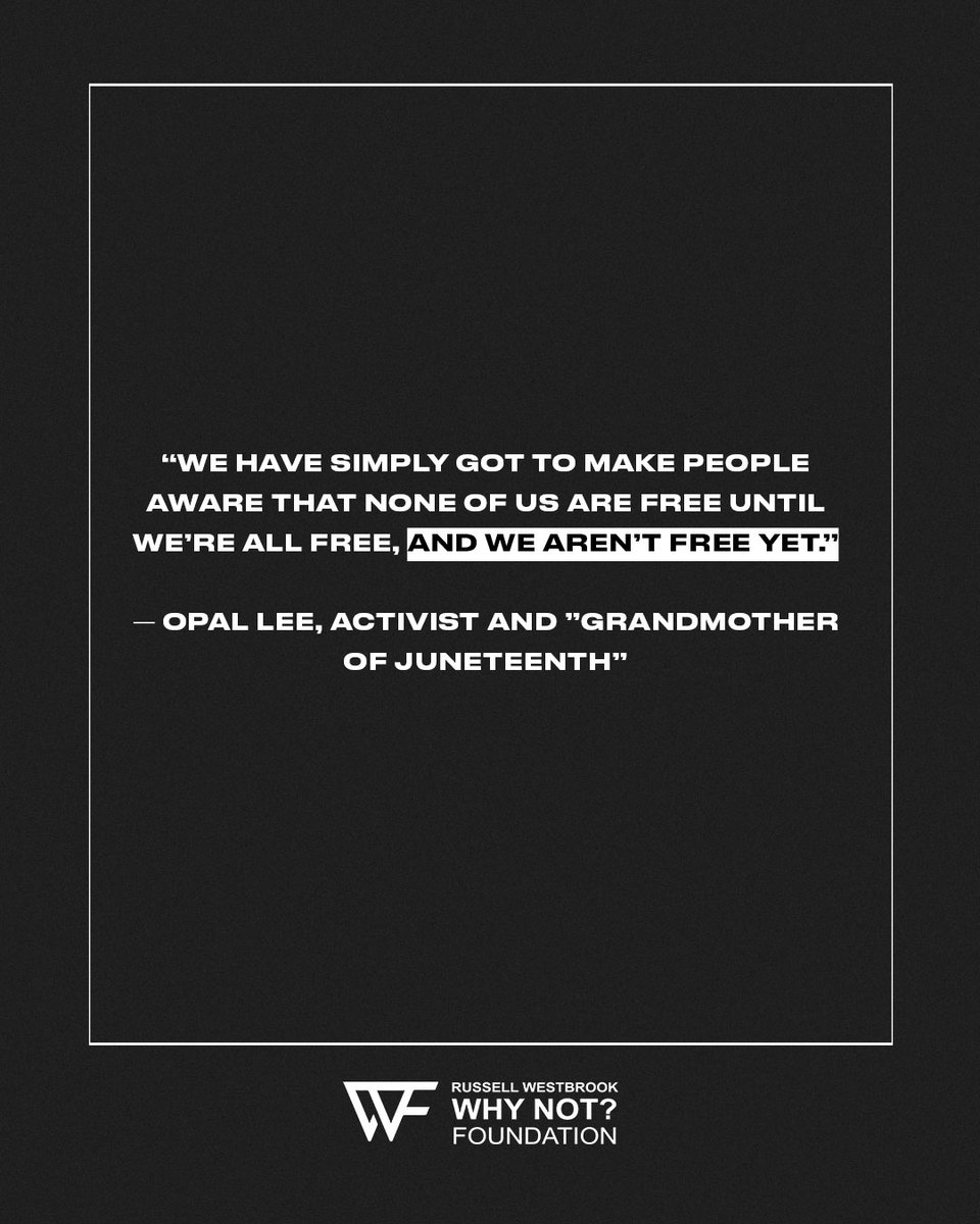 WhyNotFdn's tweet image. Today on #Juneteenth, the Why Not? Foundation honors the legacy of freedom fighters, advocacy leaders, and the many voices that continue to push for liberation and truth.