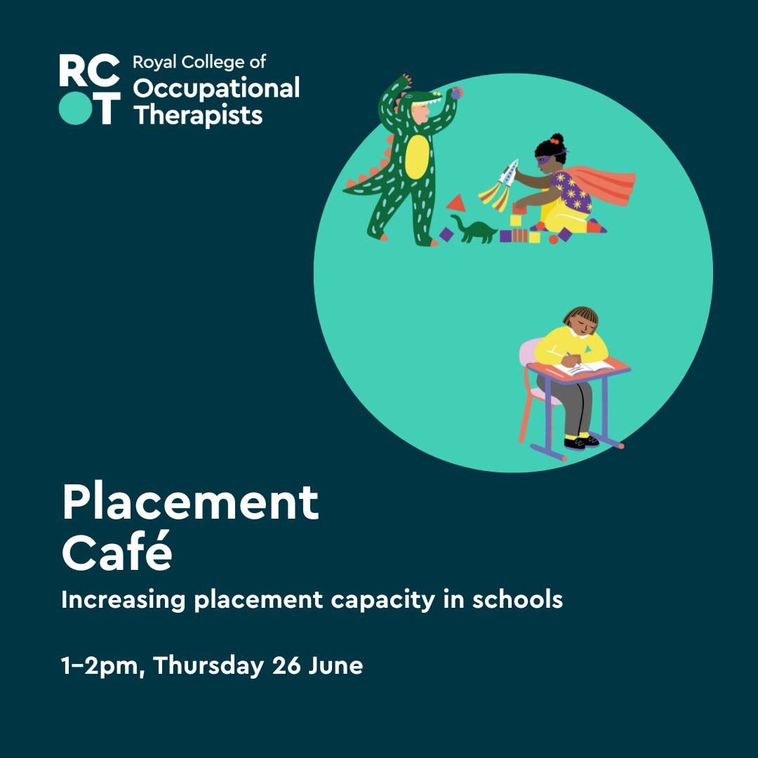 theRCOT's tweet image. Join this month&apos;s cafe and find out how Brunel University&apos;s innovative school outreach programme is boosting OT placement capacity 

Get practical tips for expanding placements.

📆Thursday 26 June 2025, 1-2pm
Full details: loom.ly/N5G76qg