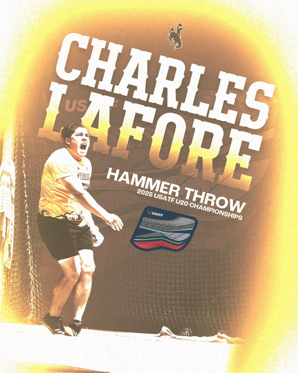 wyo_track's tweet image. Best of luck to Charles at the 2025 @usatf U20 Championships today in Eugene, Ore!
⏰| 1:30 p.m.
📊| bit.ly/45vM7SD
💻| usatf.tv
