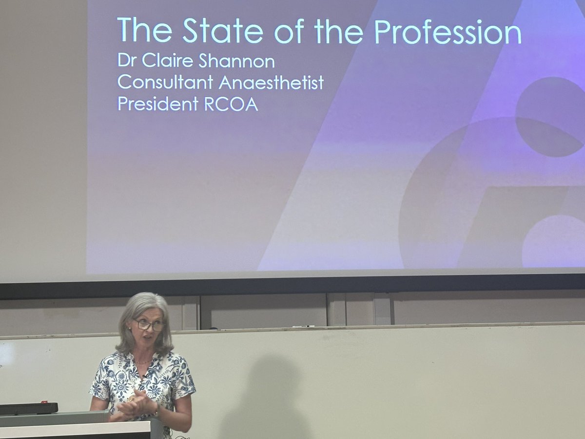 <a href="/GAMCLondon/">GAMC 2025</a> 
Brilliant day  at #GAMC2025 rounded off by Claire Shannon <a href="/RCoAPresident/">Dr Claire Shannon</a> delivering a keynote discussing challenges in our specialty . <a href="/RCoANews/">Royal College of Anaesthetists</a>