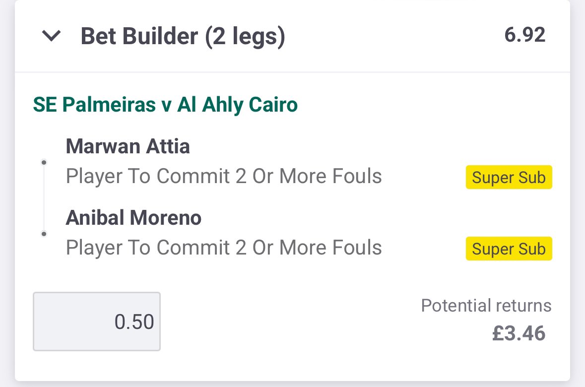 Moreno foul in his last 19/22, plenty of fouls drawn in that Cairo midfield.

Attia with a big 7 fouls in the opener and a foul in his last 10/12. Around the likes of Veiga and Rios who draw plenty of fouls.

Good luck if you tail👇❤️
