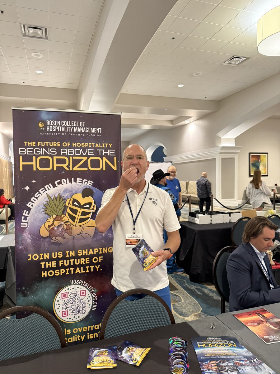 Grab some tasty SPACE CRUNCH from <a href="/UCF/">UCF</a> Rosen School of Hospitality at <a href="/ISDC/">Space Development Conference</a> in Orlando!
