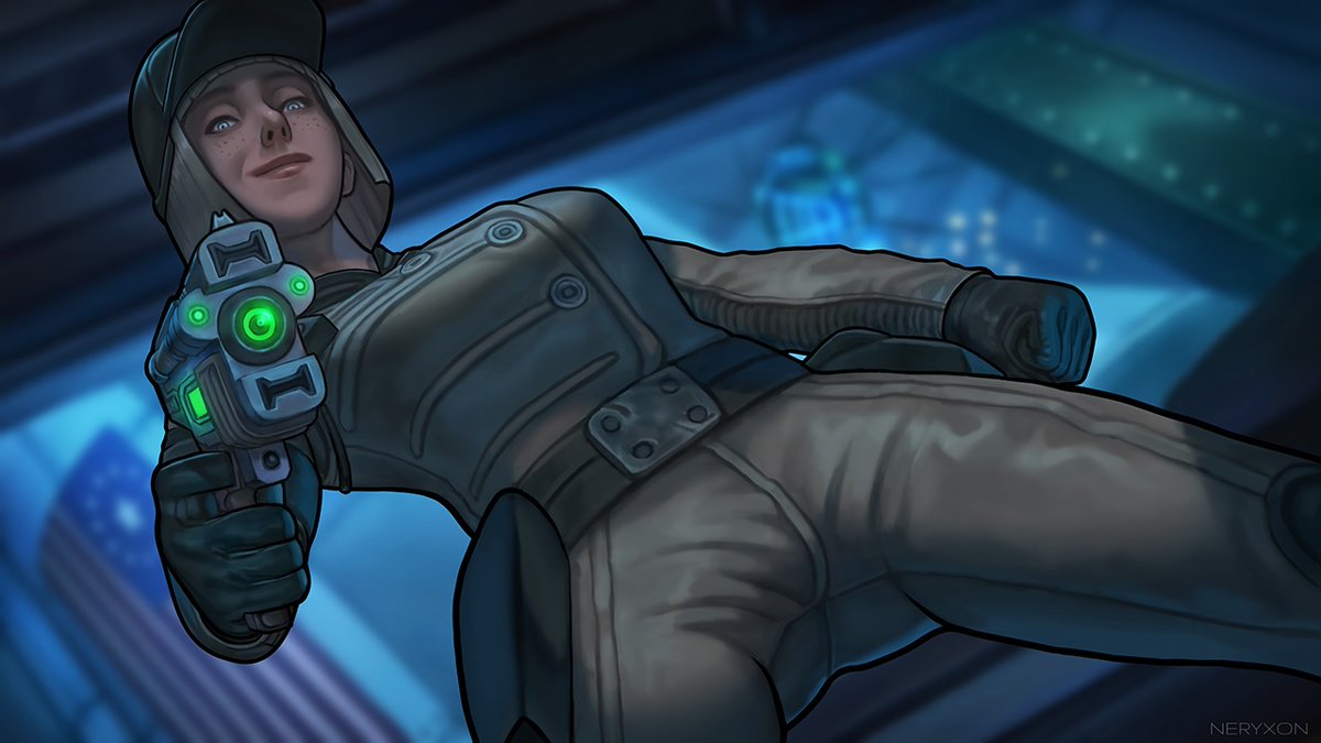 Captain Virginia Summers (OC, Fallout), anonymous commission, stylized