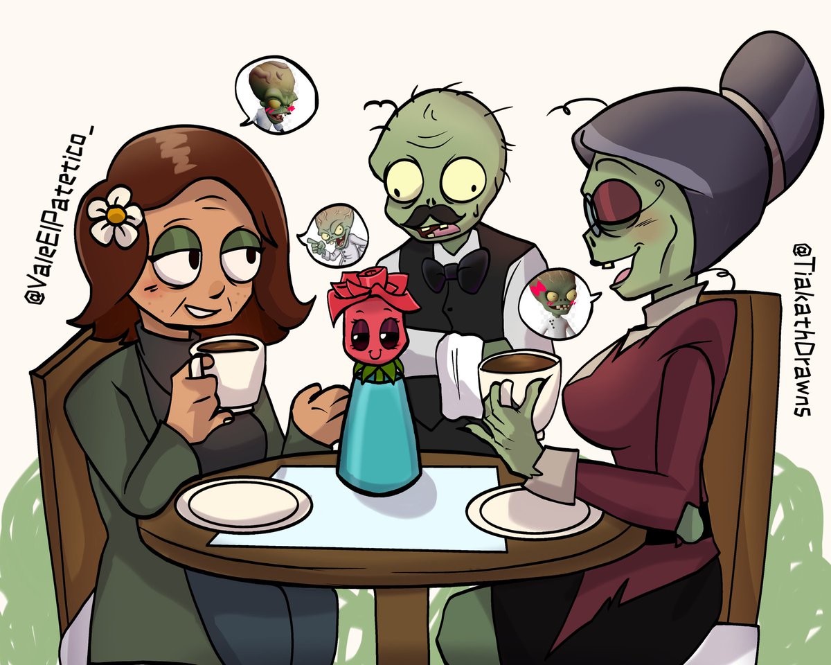 Pvzheroes78's tweet image. Thanks to my little followers for giving me lovely ocs, this is my drawing everyone🎨🖌
hope everyone likes it🧟‍♂️💚 
#pvzoc #oc 
(4/8)