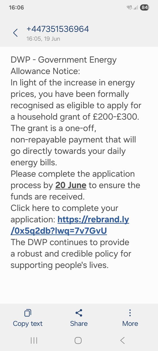 jj ๐ฆ (@julie_twickers) on Twitter photo Reware of scammers pretending to be <a href="/DWPgovuk/">Department for Work and Pensions</a> & dont click on any link!
<a href="/actionfrauduk/">Action Fraud</a> <a href="/metpoliceuk/">Metropolitan Police</a> <a href="/MPSTwickenham/">Twickenham Riverside Police</a> Reware of scammers pretending to be <a href="/DWPgovuk/">Department for Work and Pensions</a> & dont click on any link!
<a href="/actionfrauduk/">Action Fraud</a> <a href="/metpoliceuk/">Metropolitan Police</a> <a href="/MPSTwickenham/">Twickenham Riverside Police</a>