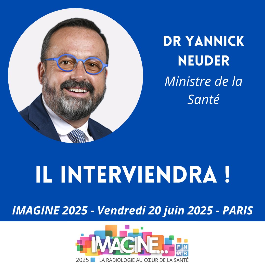🚨 IMAGINE 2025 - Vendredi 20 juin 2025 - PARIS
Dr Yannick NEUDER - Ministre de la Santé - interviendra !

➡️ Inscrivez-vous : lnkd.in/esbBiR9g