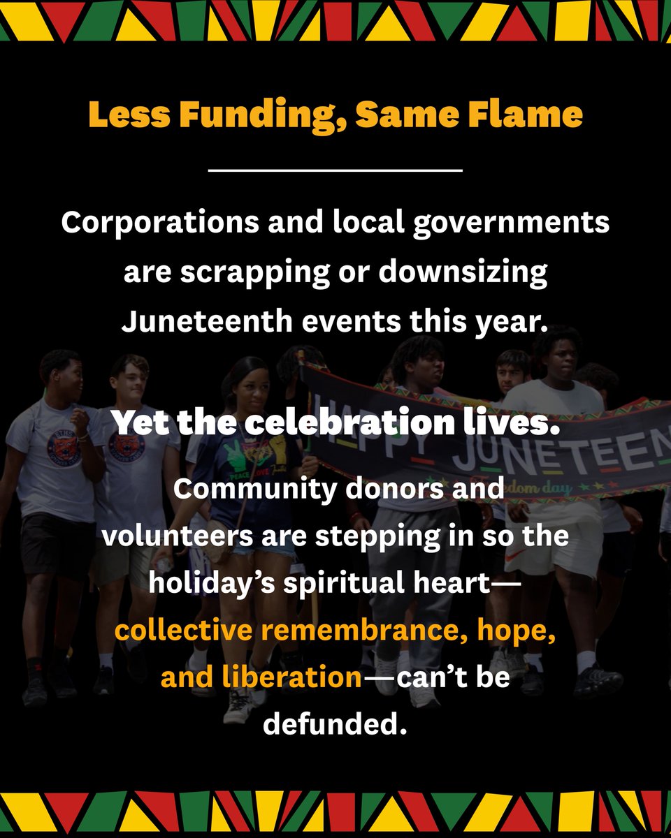 USCRaceEquity's tweet image. Juneteenth marks the day freedom finally reached over 250,000 still enslaved in Texas—two years after the Emancipation Proclamation.

From 1865 to now, we celebrate resilience and push for equity.

#Juneteenth #FreedomDelayed #FreedomCelebrated #BlackHistory