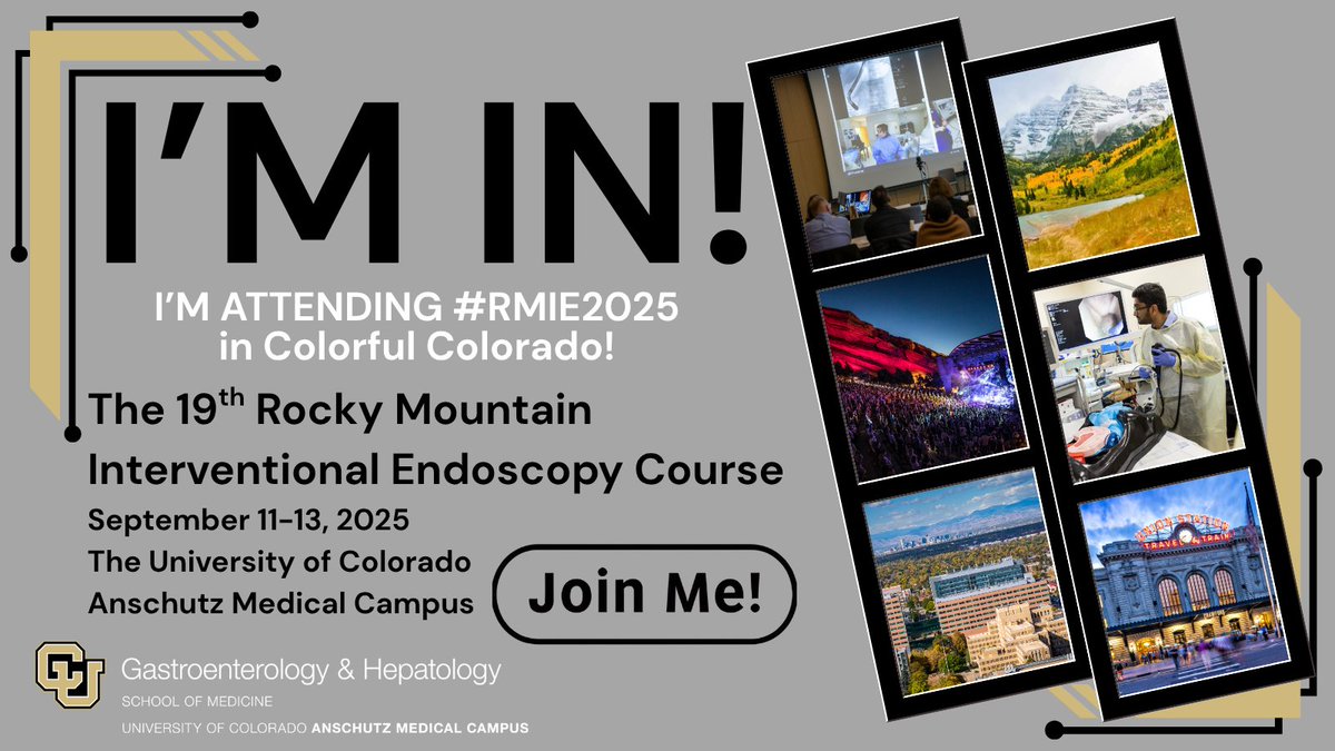 colinbnoel's tweet image. Absolute privileged to be invited to the RMIE2025 as part of the University of Colorado faculty, USA. Looking forward to some state of the art endoscopy sessions and interactive live cases. Join us and register at rmiecourse.com