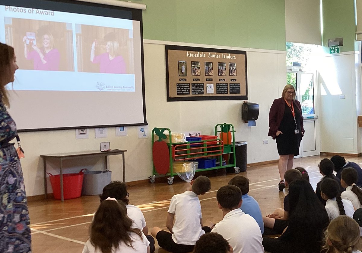 We have been really lucky to have a very special visitor into school today to talk to us as part of Careers week. Mrs Nixon talked to Key Stage 2 about her career and her OBE. Some of our pupils were even lucky enough to be nominated to wear the OBE! Thank you Mrs Nixon.
