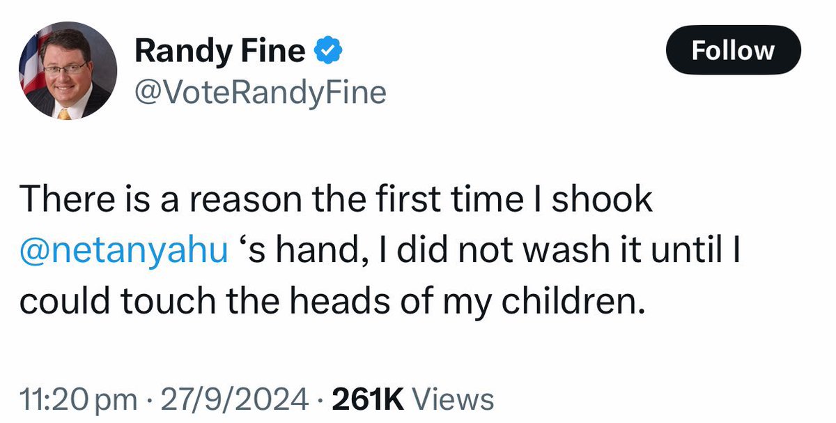 Nicoleg425's tweet image. Of all the dumb things Randy fine has said and done, this is probably one of the least weird honestly