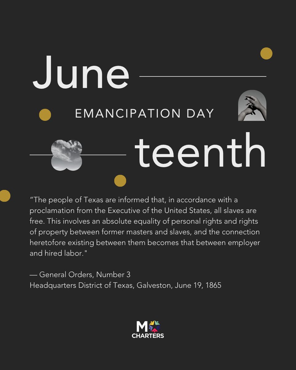 MOCharterSchool's tweet image. Freedom. History. Progress.
At MCPSA, we honor Juneteenth by reaffirming our commitment to educational equity and the ongoing pursuit of justice.