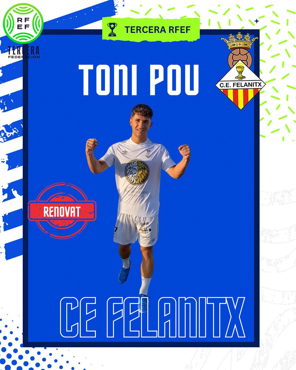 𝗣𝗥𝗢𝗝𝗘𝗖𝗧𝗘 𝟮𝟬𝟮𝟱/𝟮𝟲 

✅ Vol continuar lligat al nostre club i això ens agrada molt

 👉 𝗧𝗢𝗡𝗜 𝗣𝗢𝗨 

🤍 Serà la seva segona temporada al club 

#vamosfela #orgullfelanitxer #projecte2025/26