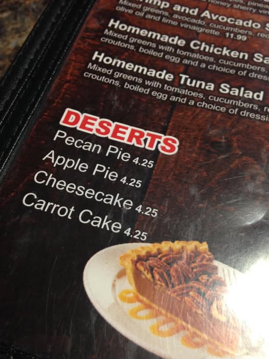 Caught this on a menu recently. Hello, proofreader?