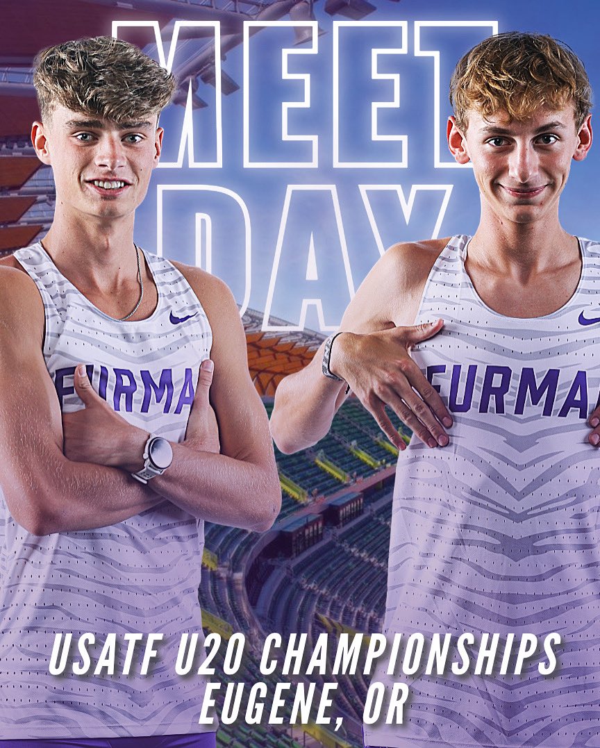 FurmanXC's tweet image. Back in Track Town!
Colin Eckerman and Ryan Smith run the 5k SOON at the USATF U20 Championships
โฐ 12:30pm EST
Tomorrow they will return for the 1500 (Colin) and 3k (Ryan)