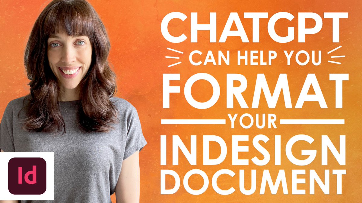 How2GraphDesign's tweet image. Find it tedious to apply paragraph styles to your InDesign doc? Let ChatGPT help! youtu.be/H1N9TUYp0a4 #indesign #adobeindesign #ChatGPT #chatgptprompts