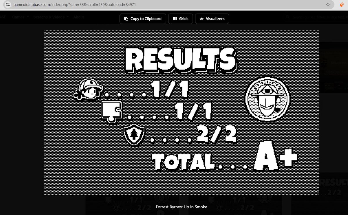 While browsing gameUIdatabase for results screen references, I came across one that I made. Thanks, past self!