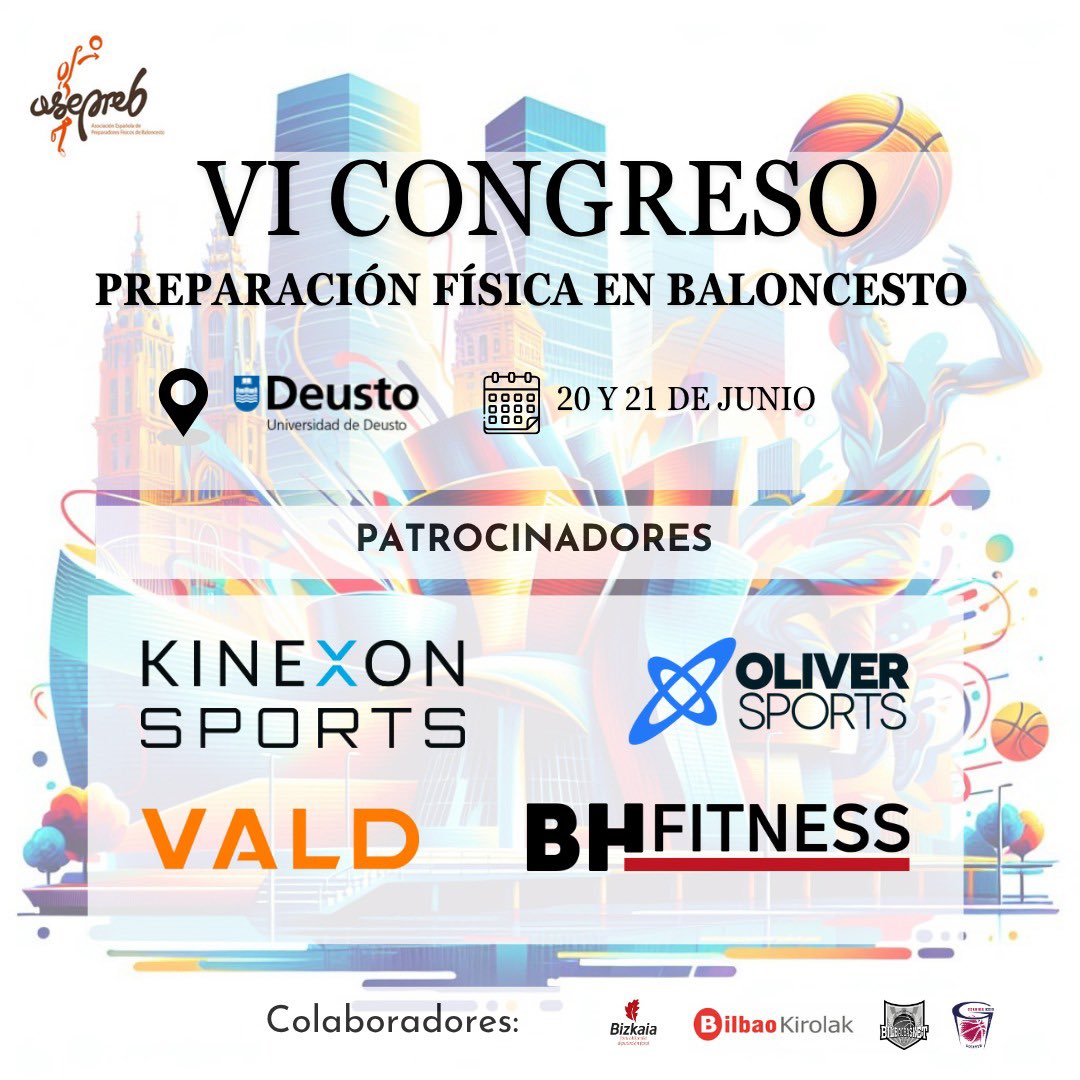 Cristian Lambrecht y Javi Salgado estarán en el VI Congreso de Preparación Física en Baloncesto que comienza mañana en la Universidad de Deusto

ℹ️ bilbaobasket.biz/cristian-lambr…