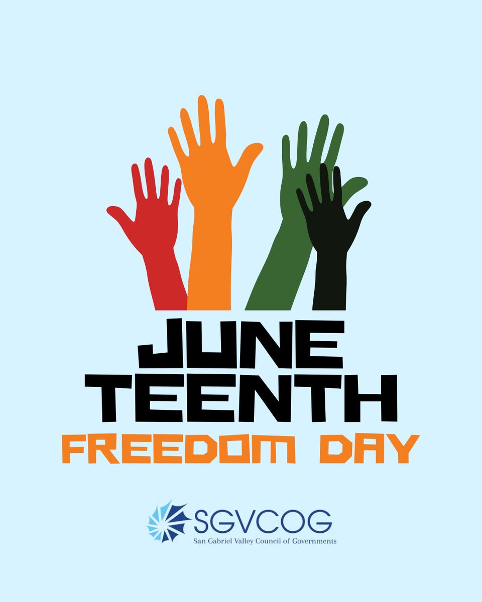 As we celebrate Juneteenth, we're reminded that our nation's work towards equality and justice for all continues. Today we honor the legacy of Freedom Day and recommit to building brighter future for all of our San Gabriel Valley communities.
