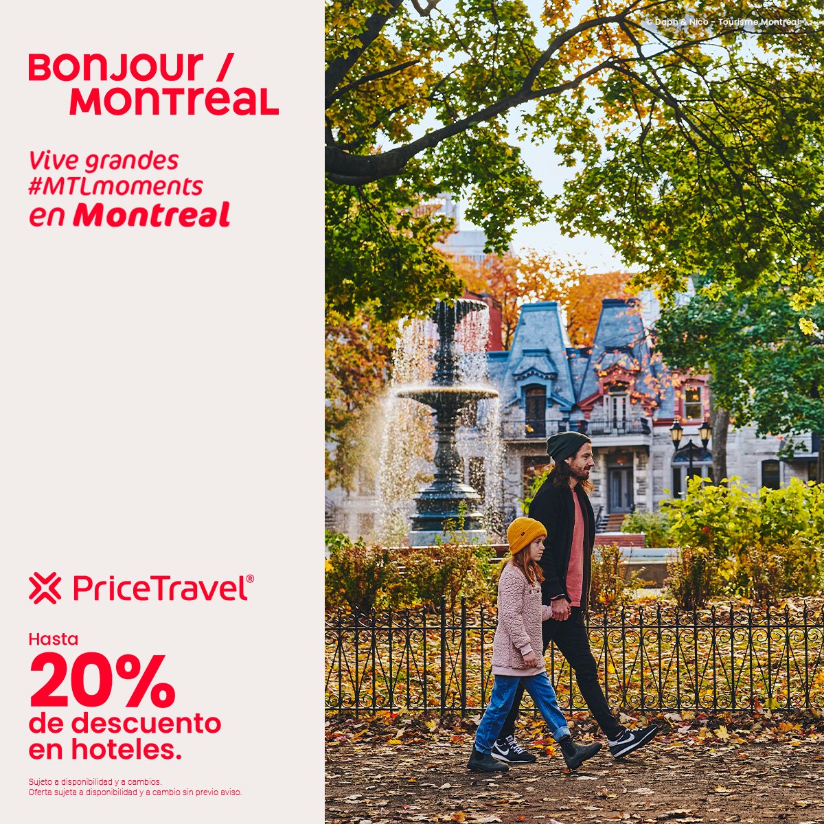 🇨🇦✨ Montreal te espera con su encanto único y experiencias inolvidables.

❄️ Desde paisajes nevados hasta rincones llenos de historia, vive la magia de esta ciudad. Aprovecha hasta un 20% de descuento en tu hotel y vuelo con PriceTravel.com

🔗 bit.ly/MomentosMontre…