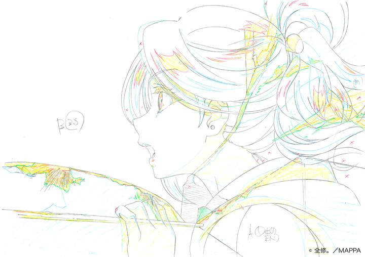 gengakuji's tweet photo. 【原画紹介】

🎯第8話 c_308

制作会社：@MAPPA_Info

#アニメ全修 #ZENSHU #原画くじ

▼登録不要で楽しめるサンプルはこちら
https://t.co/cYnxlgT6Qa https://t.co/kG53ZJcOGQ