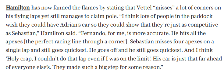 5YearBlan's tweet photo. It's interesting how he won all that time in sector 3 from his classic wide line, he does this in the hairpin in Suzuka too

But apparently he's not precise and misses the apex a lot according to someone https://t.co/mkMddGIWUs