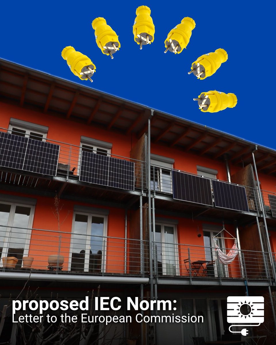 balkonsolar's tweet image. We have written to the @EU_Commission Energy Comissioner @DanJoergensen to express serious concerns about the proposed changes to the international standard #IEC 60364-7-751, which would effectively ban the use of #pluginpv systems.

balkon.solar/news/2025/06/1…  @micha_bloss