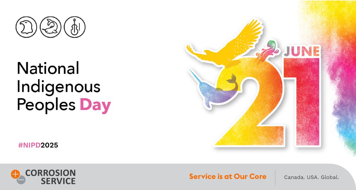 Today on #NIPD2025, we honor the cultures, histories, and contributions of First Nations, Inuit, and Métis peoples.
Corrosion Service is committed to building respectful, lasting partnerships with Indigenous communities through action, learning, and collaboration.
#Reconciliation