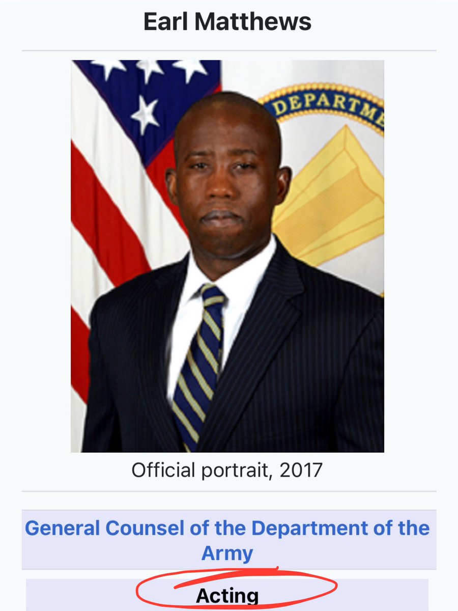 <a href="/CaPiTanJacko1/">Captain Chaos</a> I don’t think it happened yet, I’m pretty sure the calendar that was put out was just re-affirming that it’s on the schedule.  But he’s already the general counsel of the DoD.  For now it’s just “acting” which makes no difference because he’s already in position to start getting