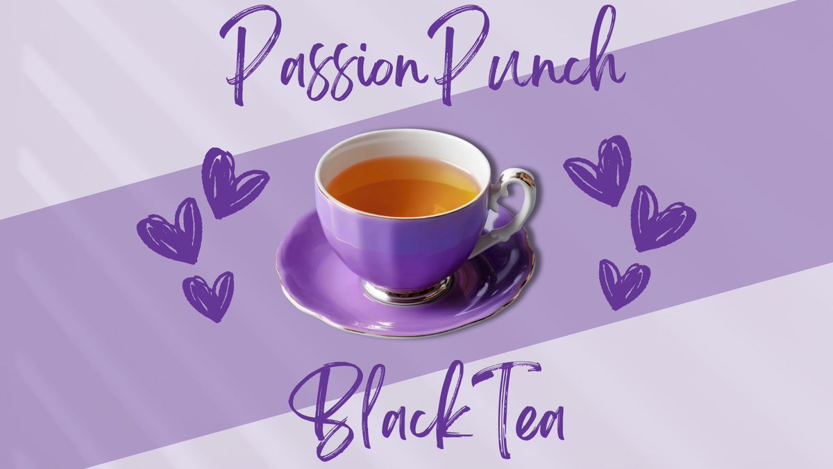 CoffeeDirect's tweet image. Passion Punch Black Tea hits with bold fruit + floral flavor in every sip. A true tea punch. 💜🍇🌸