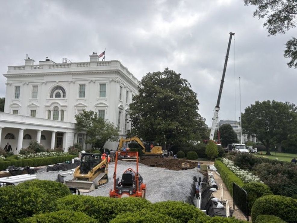 Trump just destroyed the Rose Garden by paving over it.