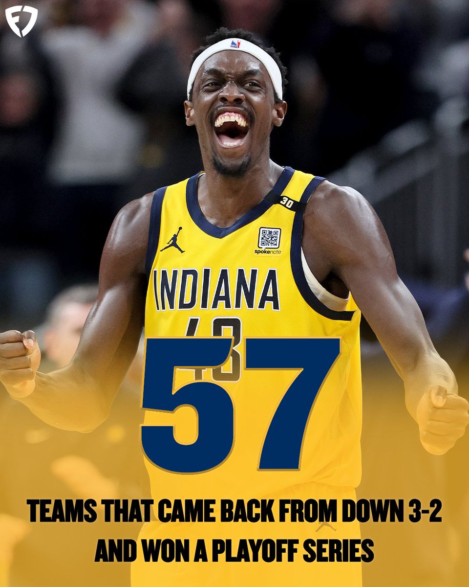 In NBA history, teams are 57-299 in the series when down 3-2 😳

The last team to come back.....

The Indiana Pacers last season 👀

Can they pull it off again?