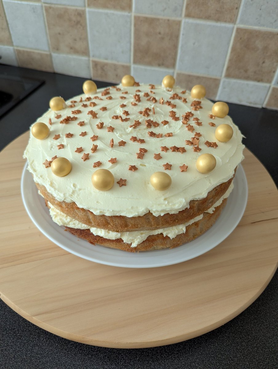 C_A_White's tweet image. Celebration #lemondrizzle birthday cake for my eldest who is now 8! How did that happen?!