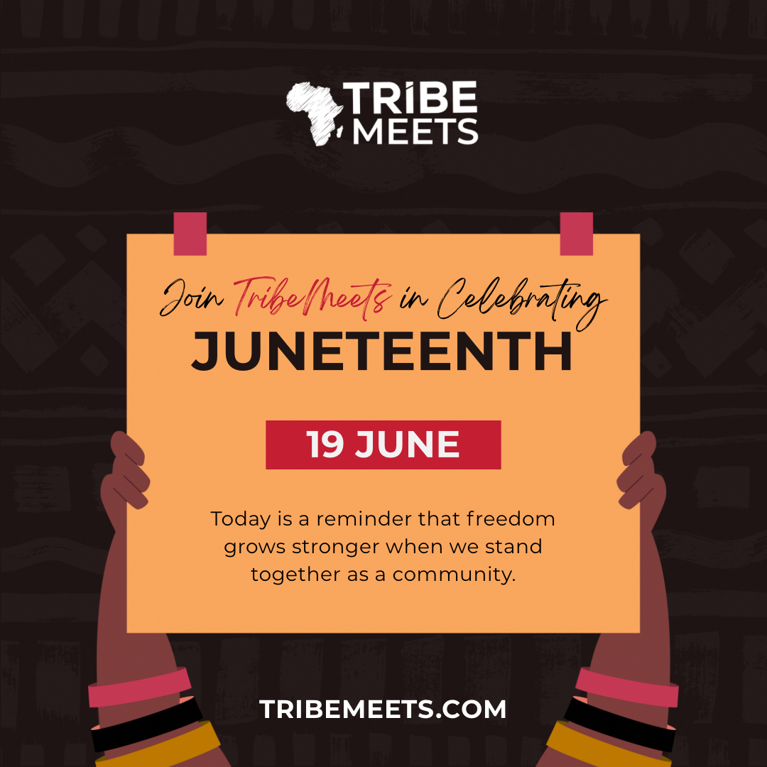 Join us in celebrating Juneteenth! A powerful reminder that freedom, unity, and community go hand in hand. Let’s continue to honor the legacy, uplift Black voices, and move forward...together. ✊🏾🖤 
 
#Juneteenth #CommunityStrength #TribeMeets #FreedomDay