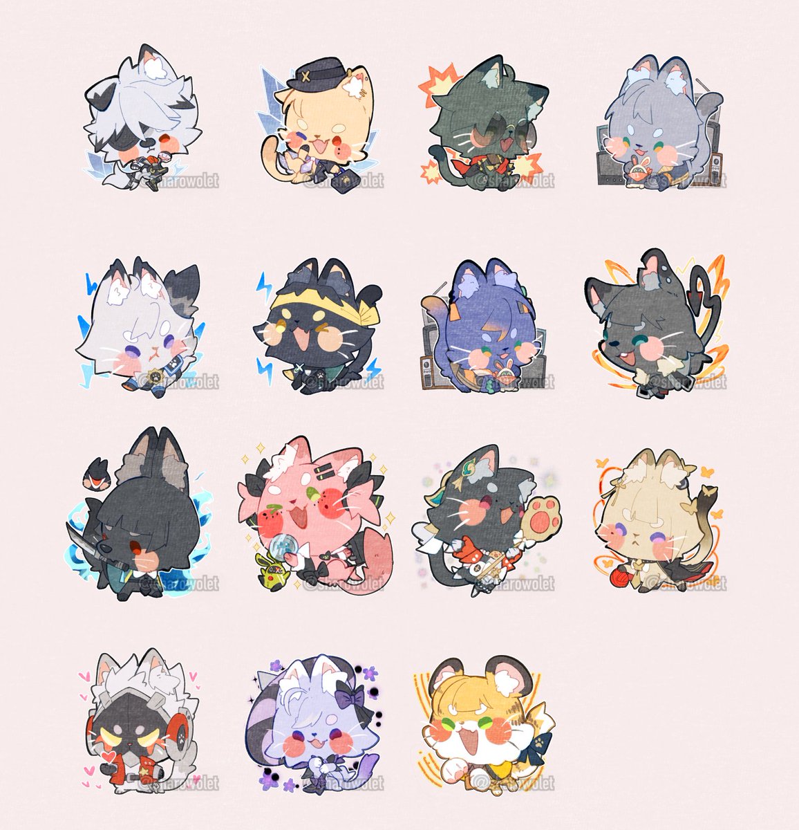 some ZZZ fluffy friends but theyre mostly cats 😂

#zzzero #zzz #ZenlessZoneZero