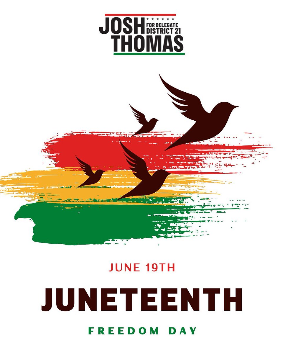 VA_JET's tweet image. Today is Juneteenth, a celebration of when freedom finally reached the last enslaved Black Americans in 1865. As we honor this history, we’re reminded the fight for justice continues.