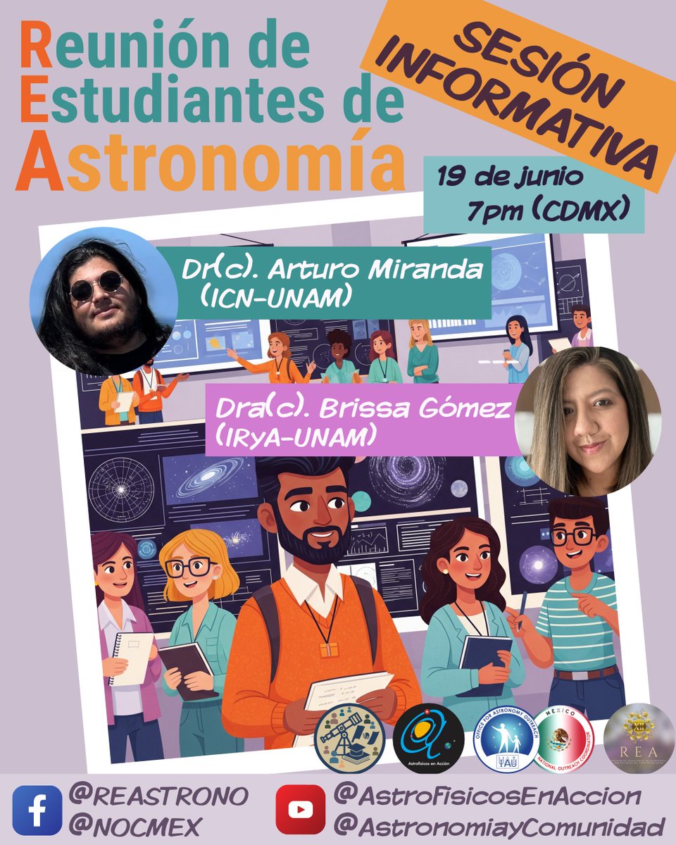¡HOY a las 7pm! Únete y descubre qué hacen los estudiantes de posgrado en Astronomía en México. youtube.com/live/xdrAFb4Eo…