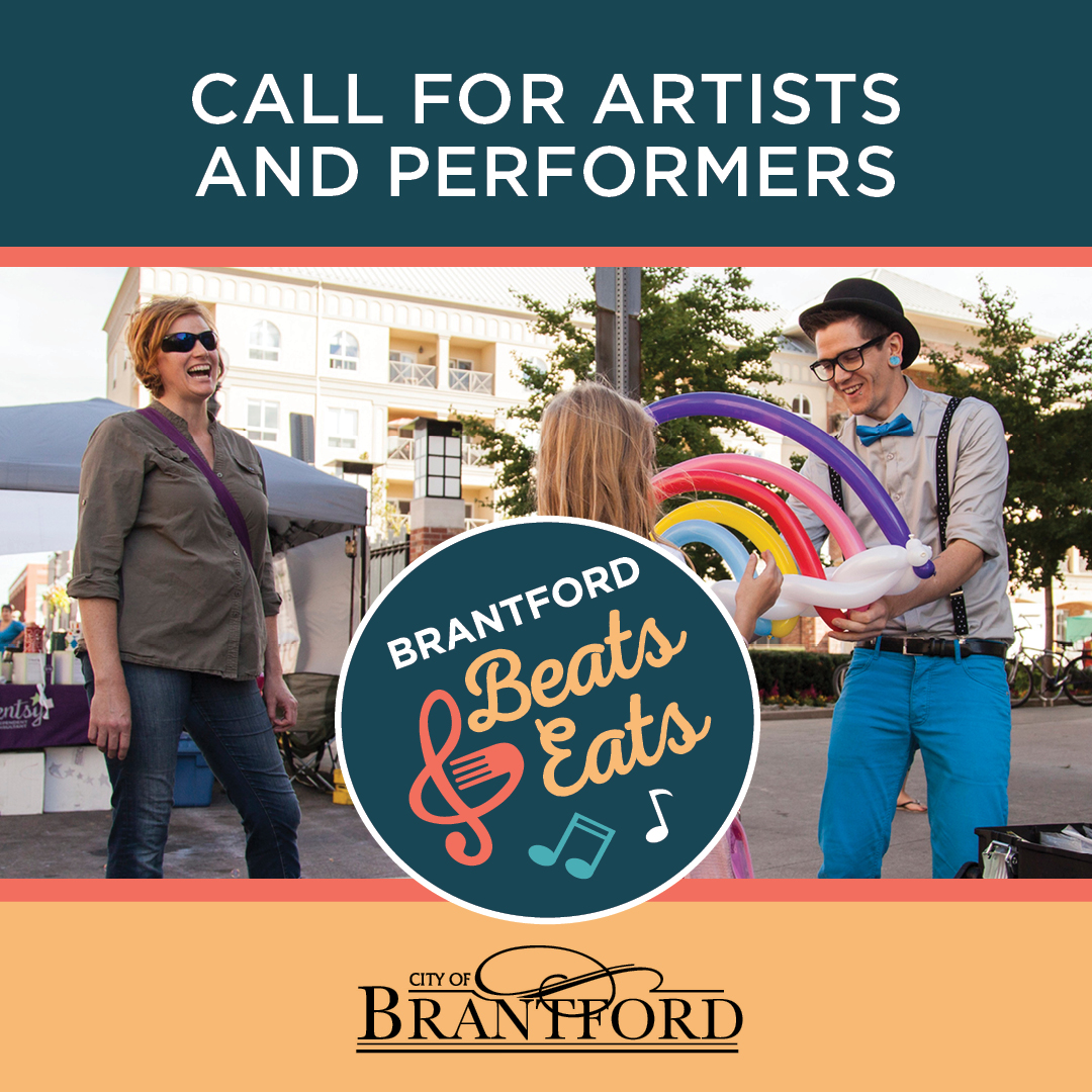 📣 Musicians, artisans, buskers, sculptors, and performers who are interested in being part of the Brantford Beats &amp; Eats festival are invited to apply online by this Friday, June 20, 2025, at 4:30 p.m. Apply now: bit.ly/4n8MdWJ