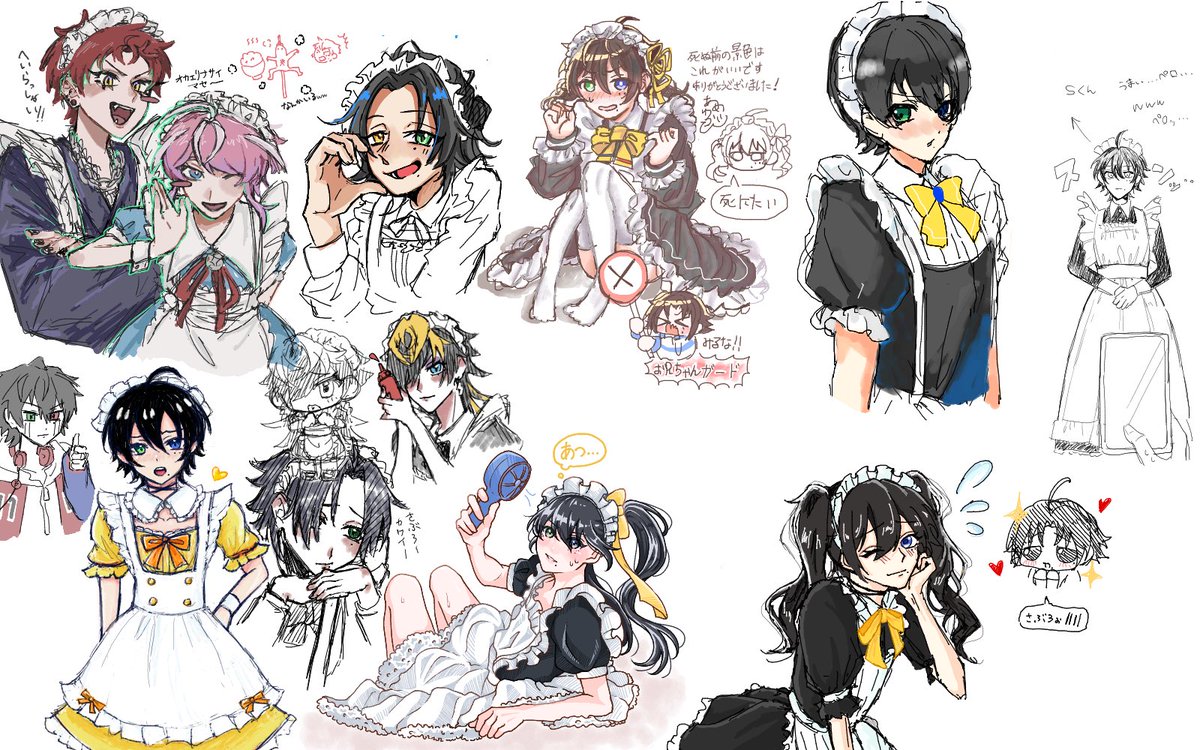 メイド服縛り絵チャ、ありがとうございました‼️😭
夢のようなキャンバスが、ここに…‼️