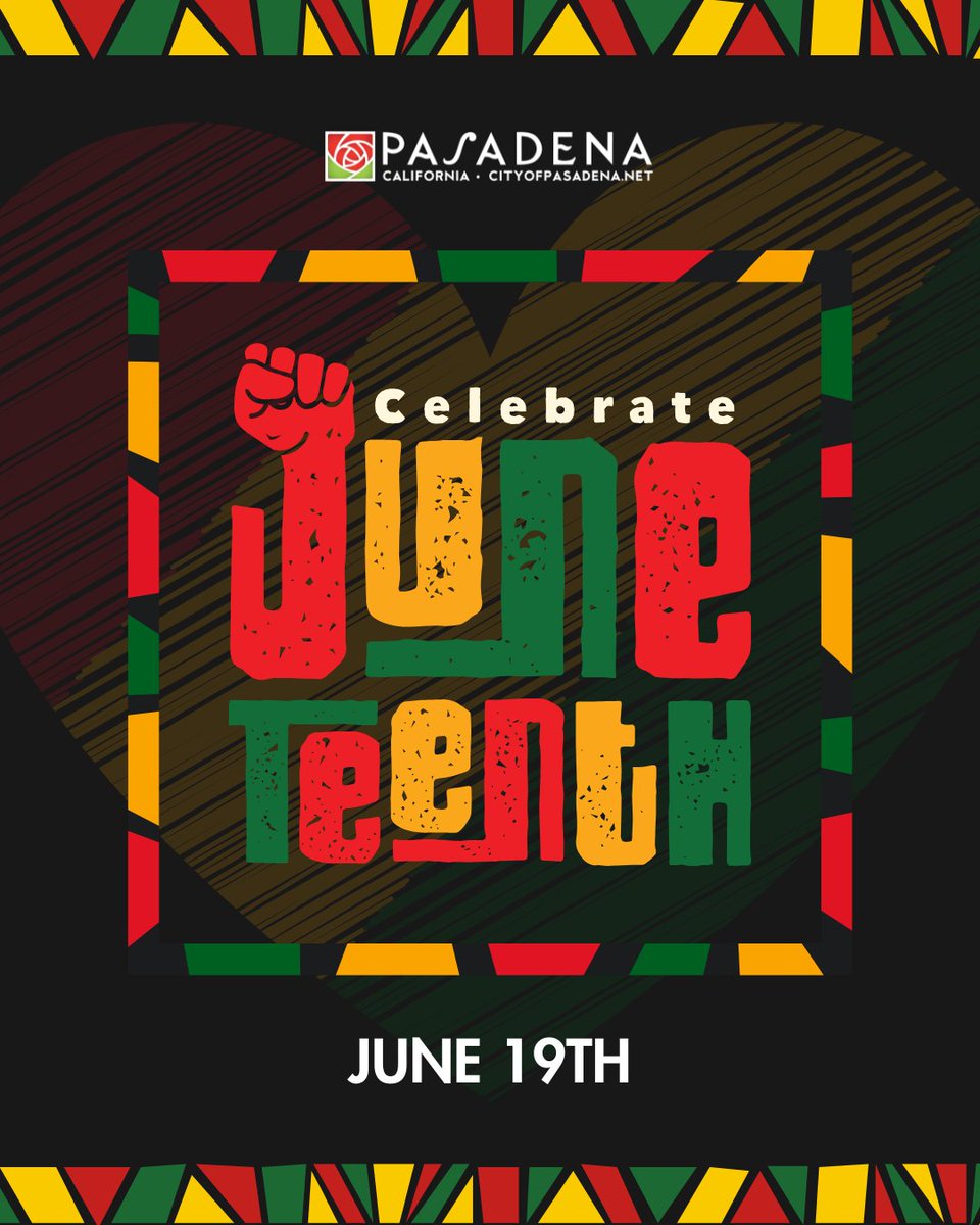 PasadenaGov's tweet image. Happy #Juneteenth! Juneteenth commemorates the effective end of slavery in the United States. Two years after President Lincoln signed the Emancipation Proclamation, news reached Galveston, Texas and, upon learning they were free, former slaves immediately began celebrating.…