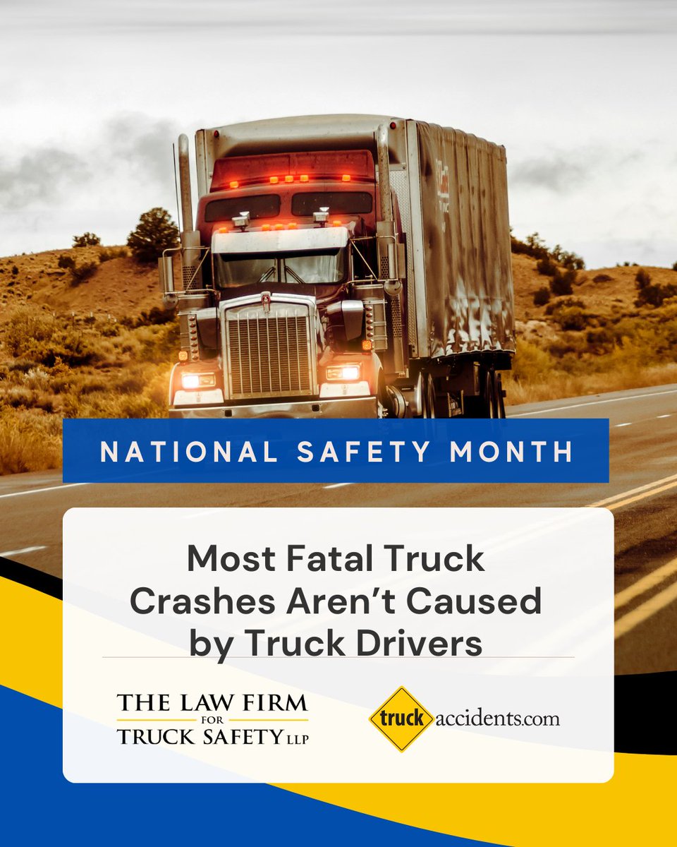 Most fatal truck crashes are not caused by drivers—they are the result of company safety failures. This National Safety Month, we demand accountability. Safety must be proactive, not reactive. #TruckSafetyFirm #AccountabilityMatters #NationalSafetyMonth

okt.to/tqCg48