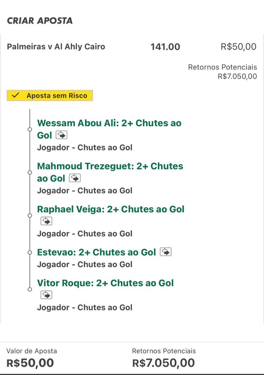 Usei minha aposta sem risco aqui…