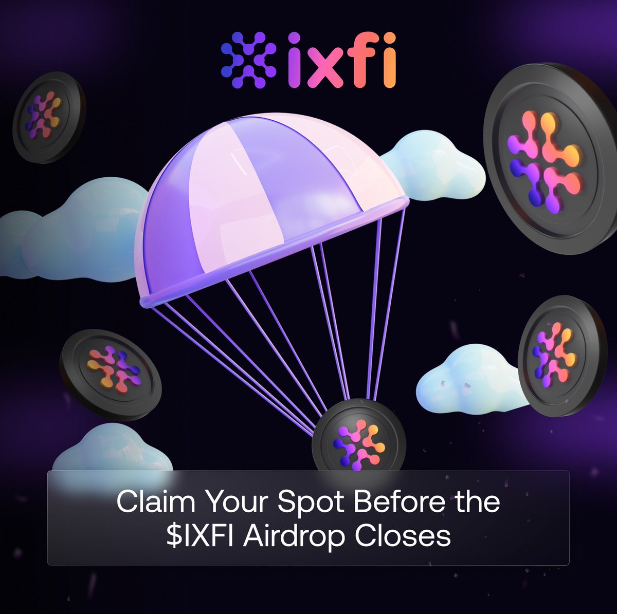 The biggest mistake you can make this week? Skipping the $IXFI airdrop on Galxe.

It’s your chance to earn rewards, grow your wallet, and get closer to the IXFI ecosystem.

The campaign ends soon, join while it’s still open. 

👉  app.galxe.com/quest/IXFI