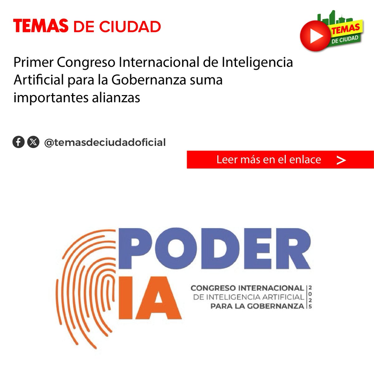 Temas de ciudad oficial (@temasde_ciudad) on Twitter photo Primer Congreso Internacional de Inteligencia Artificial para la Gobernanza suma importantes alianzas
Leer más aquí → t.ly/m4GBf
#IA #PrimerCongresoInternacionalDeInteligenciaArtificialParaLaGobernanza #Armenia <a href="/Fedemunicipios/">Fedemunicipios</a> Primer Congreso Internacional de Inteligencia Artificial para la Gobernanza suma importantes alianzas
Leer más aquí → t.ly/m4GBf
#IA #PrimerCongresoInternacionalDeInteligenciaArtificialParaLaGobernanza #Armenia <a href="/Fedemunicipios/">Fedemunicipios</a>
