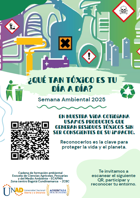 CAmbECAPMA's tweet photo. #SemanaAmbiental #ECAPMA #ZCBC
🚨¿Qué tan tóxico es tu día?🚨
En 3 minutos, descubre si lo que usas daña tu salud o el planeta 🌎
🎮 Acepta el reto: https://t.co/izGMvYl00Z
🎥 Video: https://t.co/gZ39V1kdC5
Asistencia: https://t.co/p93aX9dCc0
Evaluación: https://t.co/nYgV8DEYxv https://t.co/943jgdiYgk