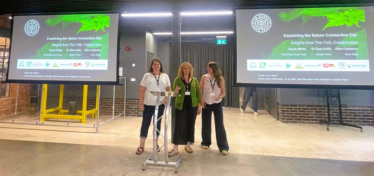 ernestcooktrust's tweet image. Our Learning Team spent two super days at the Nature Connections 2025 Conference in Derby. They shared insights on the OWL Collaboration & joined an expert panel to discuss the value of a whole school approach to nature-based learning. Thanks to @DerbyUni & @NaturalEngland!