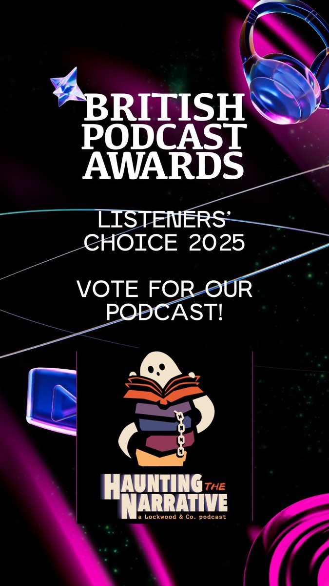 Georgia Lawe (@georgialawepr) on Twitter photo 🏆 🏆 PLS VOTE AND SHOW YOUR SUPPORT 🏆 🏆
Choose the amazing Haunting the Narrative podcast for a Listener Choice Award with <a href="/britpodawards/">British Podcast Awards</a>!
Vote here:
britishpodcastawards.com/voting
#SaveLockwoodandCo
#LockwoodsLocks 🏆 🏆 PLS VOTE AND SHOW YOUR SUPPORT 🏆 🏆
Choose the amazing Haunting the Narrative podcast for a Listener Choice Award with <a href="/britpodawards/">British Podcast Awards</a>!
Vote here:
britishpodcastawards.com/voting
#SaveLockwoodandCo
#LockwoodsLocks